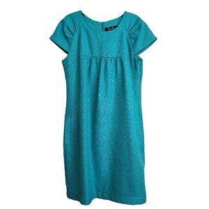 NWOT RICA MARE (Ukraine) Teal Cap Sleeve Mini Dress With Pockets Size Medium